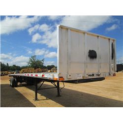 2004 TRANSCRAFT 48' FLATBED TRAILER, S/N 42011527, 48' X 102", SLIDING TANDEM, HEADBOARD, DISC WHEEL