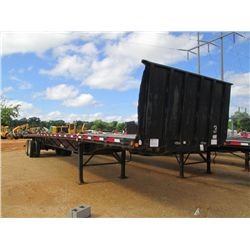 2002 CLARK 48' FLATBED TRAILER, S/N 2AA007420, 48' X 102", SLIDING TANDEM, DISC WHEELS, 22.5 TIRES
