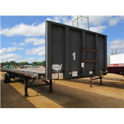 1997 WALBASH NATIONAL 48' FLATBED TRAILER, S/N VL412603, 48' X 102", SLIDING TANDEM, DISC WHEELS, 22