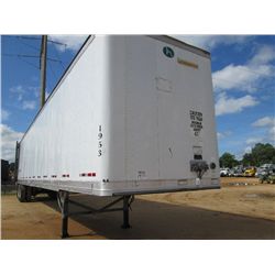 2005 GREAT DANE 53' T/A VAN TRAILER, S/N G337196, SLIDING AXLES, AIR RIDE, 295/75R22,5 TIRES, STEEL 