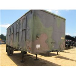 1964 28' S/A MILITARY VAN TRAILER, S/N SVS207, 9.00-20 TIRES