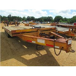 TRAILER WORLD TRI-AXLE TAG TRAILER, S/N W1001064, 102" X 24', 4' DOVETAIL W/RAMP, 215/85R16 TIRES