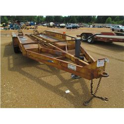 31' SHOPBUILT TRI-AXLE 24,000# TAG TRAILER, 20' LOAD DECK, FLIP UP MANUAL RAMPS