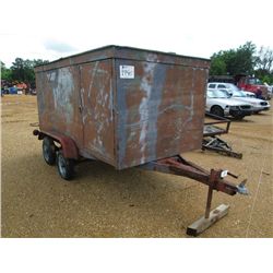1972 10' ENCLOSED UTILITY TRAILER, S/N X111E (BILL OF SALE ONLY)