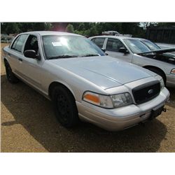 2006 FORD POLICE INTERCEPTOR, S/N 2FAHP71W66X147241, V8 GAS, A/T, P/S, A/C (BAD MOTOR)