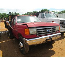 1991 FORD SUPER DUTY FLATBED TRUCK, S/N 2FDLF47G1MCA73779, V8, 5 SPD (DOES NOT RUN)