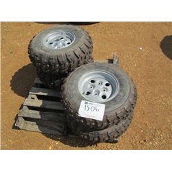 1 LOT (4) ATV TIRES & WHEELS