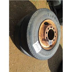 1 LOT 92) 11R22.5 TIRES & RIMS