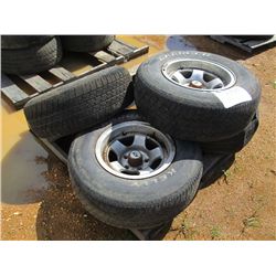 1 LOT (4) 255/70R15 TIRES & RIMS