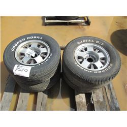 1 LOT (4) P275/60R15 TIRES & RIMS