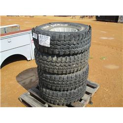1 LOT (4) 35X12-50R15 LT TIRES & RIMS