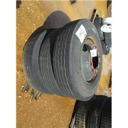 1 LOT (3) 10R22.5 TIRES & RIMS