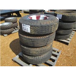 1 LOT (4) TIRES & RIMS, 9.00-15 TIRES