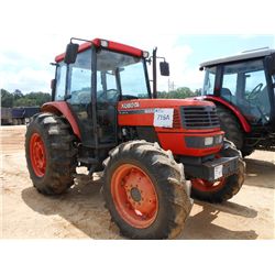 KUBOTA M8200 4X4 FARM TRACTOR, S/N 53085, 3 PTH, PTO, 2 HYD REMOTES, ECAB W/AIR, 18.4- 28 REAR TIRES