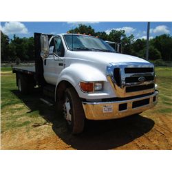 2005 FORD F650 S/A FLATBED DUMP, S/N 3FRNF65N95V103396, CAT DIESEL ENG, 6 SPD TRANS, A /C, P/S, 14' 