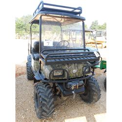BAD BOY BUGGIE 4X4 CART, S/N 8003630, WINDSHIELD, ELEC MOTOR, REAR SEAT, CANOPY, FRONT RACK, W/CHARG