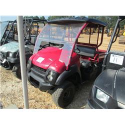 KAWASAKI KAF400B ATV, S/N B522779 (08 YR) DUMP BED, CANOPY, WINDSHIELD, METER READING 1,606 HRS