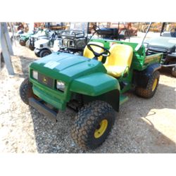 JOHN DEERE 4X2 GATOR, S/N W004X2X085896, DUMP BED, TAILGATE, METER READING 1,167 HRS
