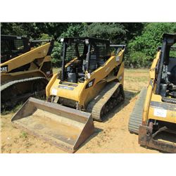 CAT 257B-2 SKID STEER LOADER, S/N SLK07720 (08 YR) GP BUCKET, 15" RUBBER TRACKS, CANOPY, METER READI