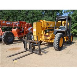 JCB 506C HL TELESCOPIC FORKLIFT, S/N SLP506C0YF0586864, 6,000# CAP,. 42' REACH, CANOPY, 13.00-24 TIR