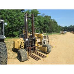 TRAILOR MAKE T/M 50 FORKLIFT, S/N A1291, 4000LB CAPACITY, DOUBLE STAGE MAST, CANOPY