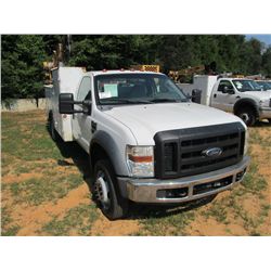 2008 FORD F550 S/A MECHANICS TRUCK, S/N 1FDAF56R78EB32382, FORD DIESEL ENG, 6 SPD TRANS, A/C, P/S, T