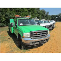 2004 FORD F450XL SUPER DUTY, S/N 1FDXF46P34EC07477, POWERSTROKE V8 DIESEL, A/T, A/C, 11' RAWSON-KOEN