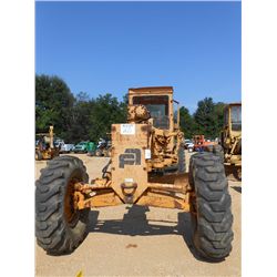 FLAT ALLIS 100C MOTOR GRADER, S/N 57M09350, 12' HYD MOLDBOARD, ECAB, 14.00-24 TIRES, METER READING 1
