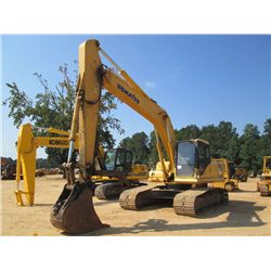KOMATSU PC220LC-7 HYDRAULIC EXCAVATOR, S/N 65396, (05 YR) 11'-6" STICK, 24" BUCKET W/THUMB, 32" TBG,