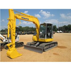KOMATSU PC78US-6NO ZERO TURN HYDRAULIC EXCAVATOR, S/N 7050, 7'6" STICK, 24" BUCKET, 24" TBG, ECAB, A