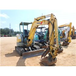YANMAR VIO35 MINI EXCAVATOR, S/N 31382B, 18" BUCKET, 12" RUBBER PADS, BLADE