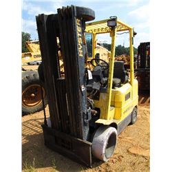 HYSTER 560XM LIFT TRUCK, S/N D187V22458Y, 3,550# CAP, LP GAS, ROLLBARS, 3 STAGE