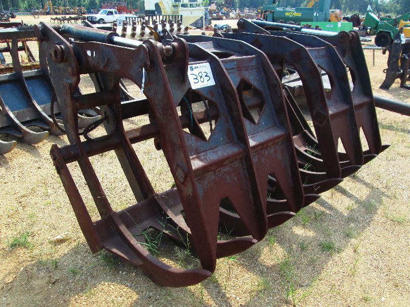 Loader Rake Clamps GRAPPLE RAKE W/TOP CLAMP FOR WHEEL LOADER, QUICK COUPLER - J.M. Wood ...