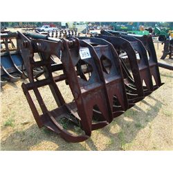 GRAPPLE RAKE W/TOP CLAMP FOR WHEEL LOADER, QUICK COUPLER