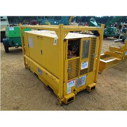 NAVY 175 CFM PORTABLE AIR COMPRESSOR, S/N CD3179D930324, DIESEL ENG, 100 PSI, ON SKIDS