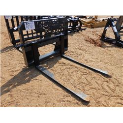 UNUSED VERSATECH HD 48" PALLET FORK 10048, FITS SKID STEER
