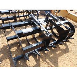 UNUSED VERSATECH BRUSH GRAPPLE 22000, TWO CYLINDER, FITS SKID STEER