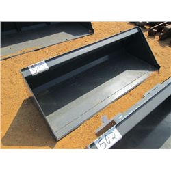 UNUSED VERSATECH 72" SMOOTH BUCKET 25072, FITS SKID STEER