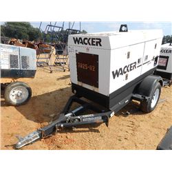 WACKER E25 20KW DIESEL GENERATOR, MTD ON S/A TRAILER
