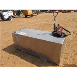 100 GAL ALUMINIM TRANSFER TANK & PUMP