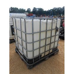 265 GALLON PLASTIC TANK W/METAL FRAME