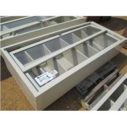 36  X 84  GLASS DOOR METAL CABINET