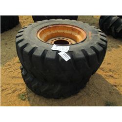 17.5 X 25 WHEELS & TIRES-SET OF 2
