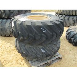 (SET OF 2) 20.5 X 25 WHEELS & TIRES FITS JOHN DEERE LOADER