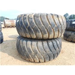 1 LOT (2) 29.5-29 TIRES & RIMS, FITS CAT MOTOR SCRAPER