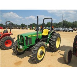 JOHN DEERE 5205 4X4 FARM TRACTOR, S/N 820187, PTO, HYD, REMOTE, METER READING 212 HRS