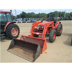 KUBOTA M6040DT 4X4 FARM TRACTOR, S/N 50386 (06 YR) LA1153 FRONT LOADER, QUICK HITCH, GP BUCKET, 60 H