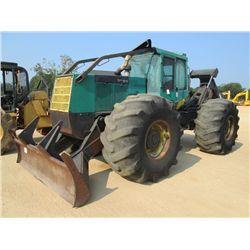 TIMBERJACK 660C GRAPPLE SKIDDER, S/N 10EC1109 (2000 YR) DUAL ARCH, WINCH, ECAB W/AIR, 35.5L32 TIRES,