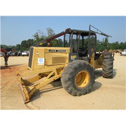 JOHN DEERE 640C GRAPPLE SKIDDER, S/N 334123, WINCH, CANOPY, 28L26 TIRES, WORK PLATFORM