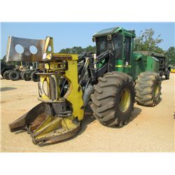 JOHN DEERE 643J FELLER BUNCHER, S/N 610409 (07 YR), SAW HEAD, ECAB, AIR, 28LX26 TIRES